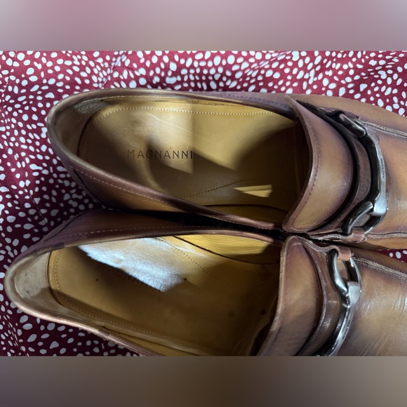 Magnanni Brown Leather Oxfords - Picture 2 of 6